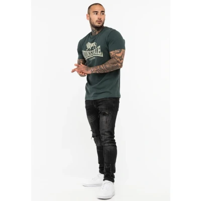 Afbeelding van Lonsdale Normale Passform ST Erney Tshirt print, Heren, Maat: Medium, green
