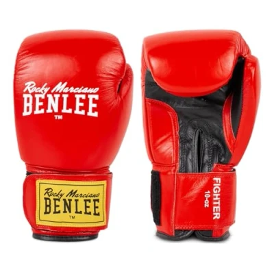 Afbeelding van Benlee Fighter Leren Bokshandschoenen Rood 10 Oz