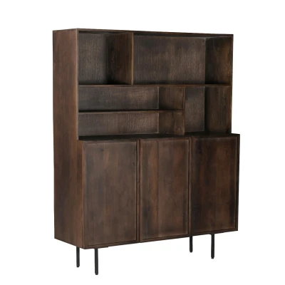 Afbeelding van Livingfurn Kabinetkast Elan 135cm Mangohout / Gecoat Staal