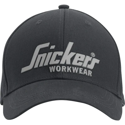 Afbeelding van Snickers 9041 Logo Cap Zwart/Zwart