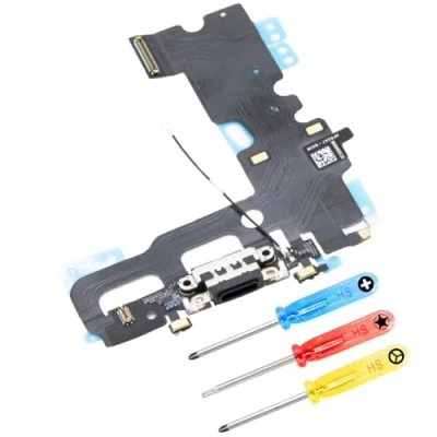 Afbeelding van MMOBIEL Dock Connector voor iPhone 7 (ZWART) Inclusief 3 Schroevendraaiers