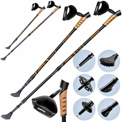 Afbeelding van Nordic Walking Stokken Telescopisch 2 Paar Oranje