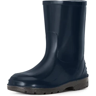 Afbeelding van Ladeheid LA LMG 972 Kim Kinder Regenlaarzen Rubber Hoog met Veters PVC Waterdicht Donkerblauw/Zwart 26