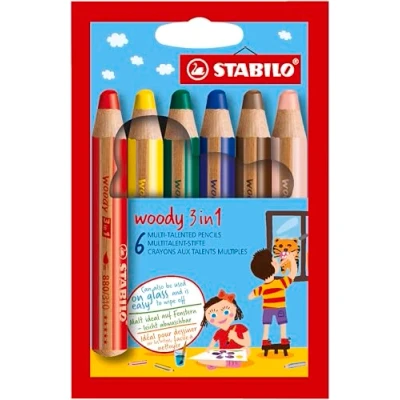 Image de Set de 18 crayons couleur Stabilo Woody 3 en 1