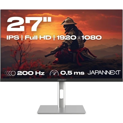 Afbeelding van JAPANNEXT Gaming Monitor 27&quot; IPS Full HD (1920x1080) 200Hz 0.5ms Hoogte en kantelverstelling (HSP) Ingebouwde luidsprekers G Sync/FreeSync 2 jaar garantie JN I270FHD200F HSP