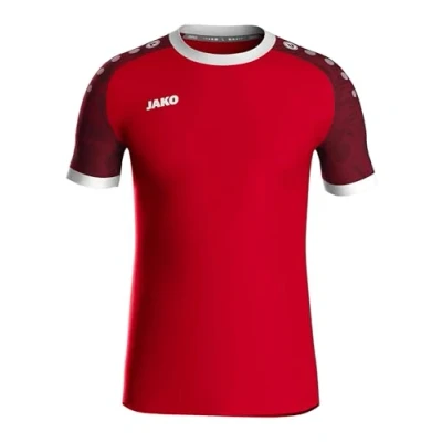 Afbeelding van Jako Iconic Shirt Korte Mouw Heren Sportrood / Wijnrood Maat: 3XL