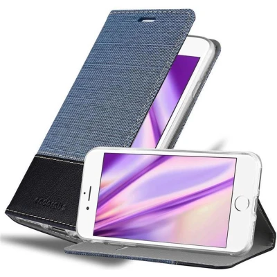 Afbeelding van Cadorabo Hoesje geschikt voor Apple iPhone 6 / 6S in DONKERBLAUW ZWART Beschermhoes met magnetische sluiting, standfunctie en kaartvakje Book Case Cover Etui