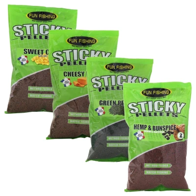 Afbeelding van Fun Fishing Sticky Pellets 2mm (700g) Smaak : Green