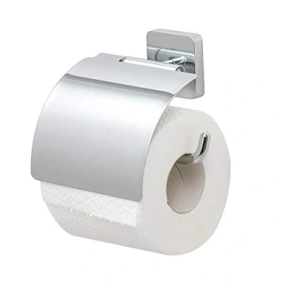 Afbeelding van Tiger Onu Toiletpapierhouder met deksel van verchroomd roestvrij staal, 13 x 12,6 4,2 cm