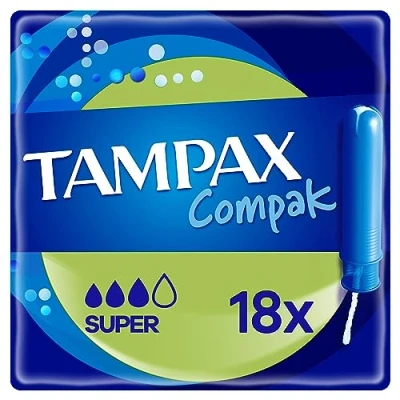Afbeelding van Tampax Compak Tampon Super 18 Stuks