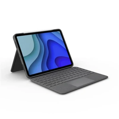 Afbeelding van Logitech Folio Touch Apple iPad Pro 11 inch (2022/2021/2020) Toetsenbord Hoes AZERTY Grijs