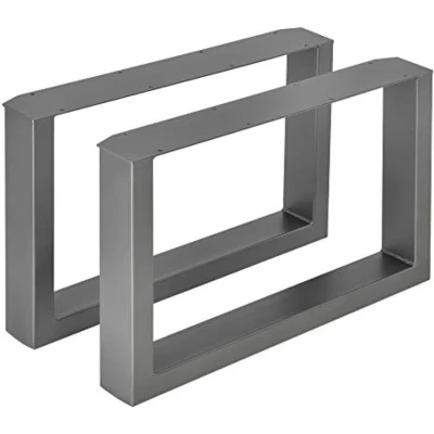 Afbeelding van Stalen onderstel set van 2 U tafelpoot 64x40 cm metaal grijs