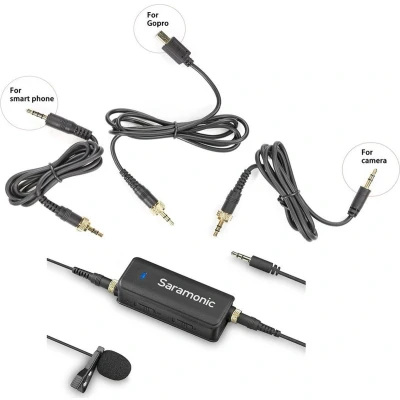 Afbeelding van Saramonic Dual Audio Mixer LavMic met Lavalier Microfoon