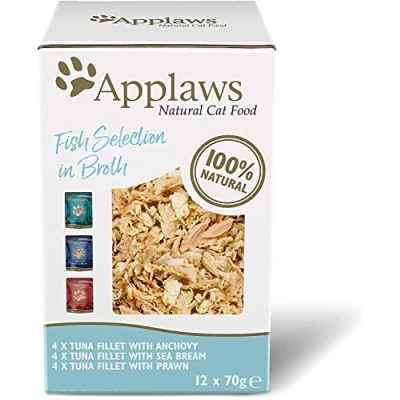 Afbeelding van Applaws Cat Fish in Broth Multipack 12 x 70 g