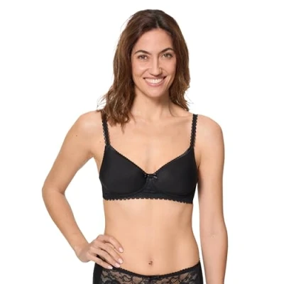 Image de Playtex Soutien Gorge Spacer sans Armatures en Microfibre Respirante Femme x1, Noir, 100D
