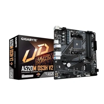 Afbeelding van Gigabyte A520M DS3H V2 Moederbord Socket AMD AM4 Vormfactor Micro ATX