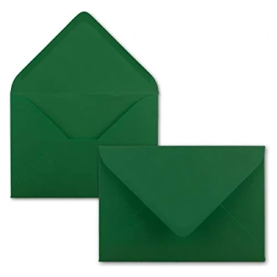 Afbeelding van Neuser Gekleurde enveloppen C5 223 x 155 mm met kleefmiddel transparant 25 23 donkergroen