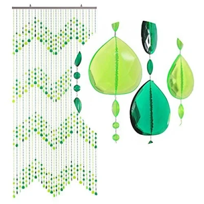 Afbeelding van HAB &amp; GUT KLUNKER DV0253 Kralendeurgordijn, 90 x 200 cm, groen