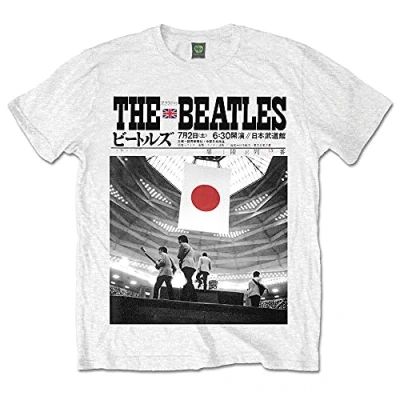 Afbeelding van The Beatles Live At Budokan Heren T shirt XL Wit