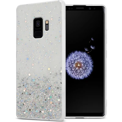Afbeelding van Cadorabo Hoesje geschikt voor Samsung Galaxy S9 in Transparant met Glitter Beschermhoes van flexibel TPU silicone fonkelende glitters Case Cover Etui