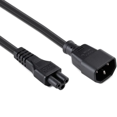 Afbeelding van C14 naar C5 apparaatsnoer 2 meter Zwart Allteq