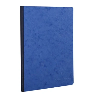 Afbeelding van Clairefontaine 791404C Notitieboek, A4, linnen, Age, Wit, 96 vellen, blauw