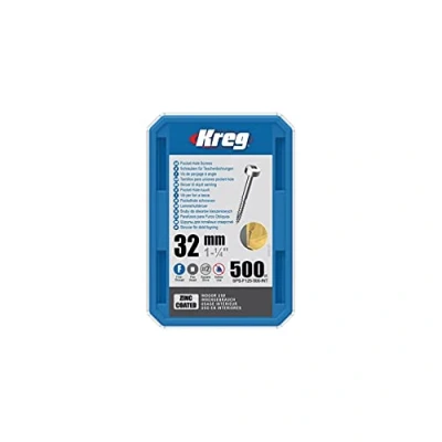 Afbeelding van KREG® 500 stuks zakgatschroeven zink 32 mm fijne schroefdraad #6 lenskop