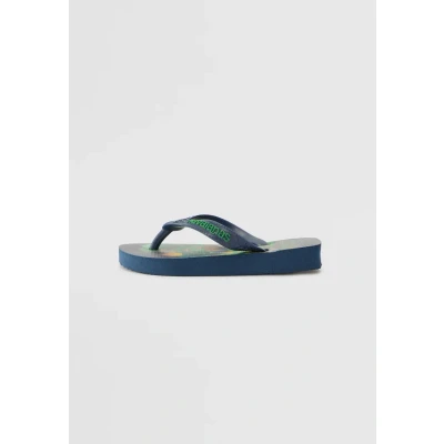 Afbeelding van Havaianas Kids Minecraft slipper met logo in de kleur Donkerblauw, maat: 23/24