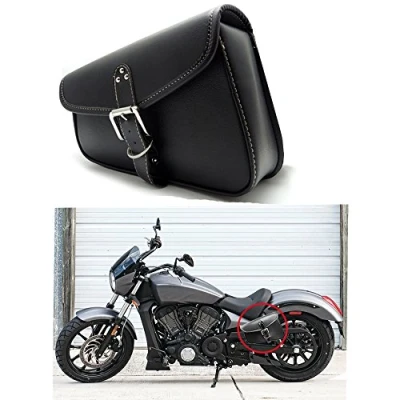 Afbeelding van 1 STKS Motorfiets Ruiter Tassen En PU Lederen Waterdichte Zijkant Tool Tas Links Zadel Rugzak
