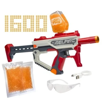 Afbeelding van Nerf Pro Gelfire, Mythic Blaster met 1600 Gelfire kogels, 800 kogellader, oplaadbare batterij, bril