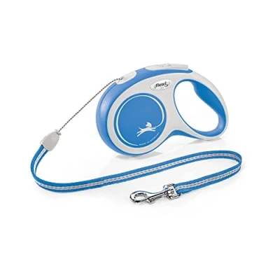 Afbeelding van Flexi Rollijn S koord New Comfort 8 Meter Blauw/wit