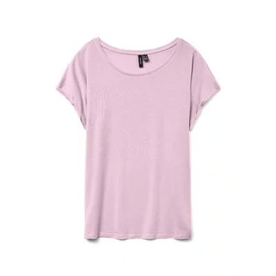 Image de VERO MODA VMAVA Plain SS Top GA JRS Noos T shirt pour femme, rose, a boo, taille M, Pink M