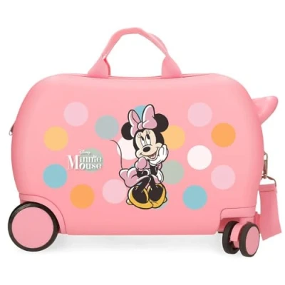 Afbeelding van Disney meisjes Minnie Mouse rite on kinderkoffer ABS roze twister