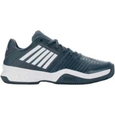 Afbeelding van K SWISS Court Express Tennisschoenen voor kleibanen, Heren, Maat: 44.5, Indian teal/white/aqua splash Leer en textiel