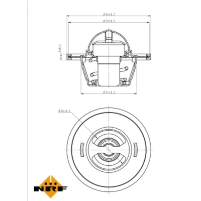 Afbeelding van Thermostaat, koelvloeistof NRF 725156