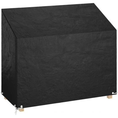 Afbeelding van Tuinbankhoes met 8 oogjes 160x70x70/88 cm polyetheen