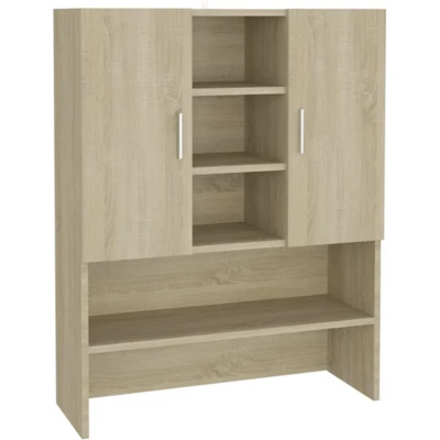 Afbeelding van Wasmachinekast 70,5x25,5x90 cm sonoma eikenkleurig