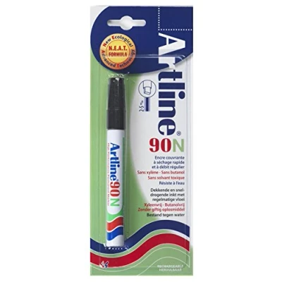 Afbeelding van permanent marker Artline 90N zwart, op blister
