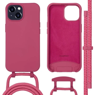Afbeelding van imoshion Hoesje Geschikt voor iPhone 15 met koord Color Backcover afneembaar MagSafe rood