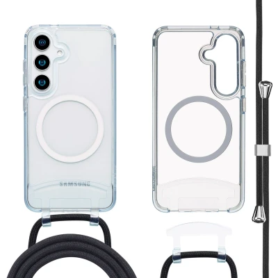 Afbeelding van imoshion MagSafe Backcover met afneembaar koord voor de Samsung Galaxy S24 / S25 Transparant
