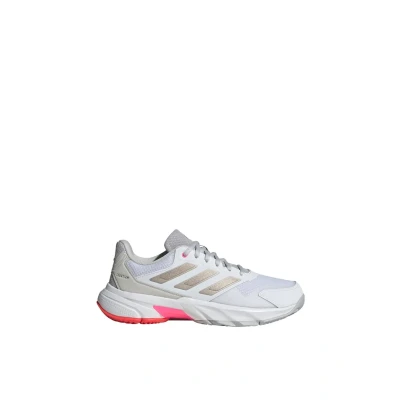 Afbeelding van adidas Performance Courtjam Control 3 Tennis Tennisschoenen voor alle ondergronden cloud white iron metallic lucid red, Dames, Maat: 37 1/3