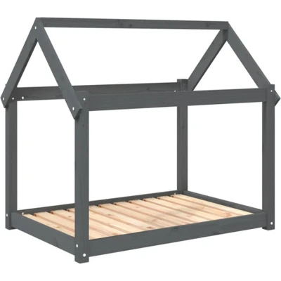 Afbeelding van Hondenbed 101X70X90 Cm Massief Grenenhout Grijs