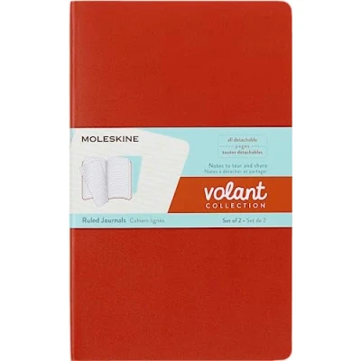 Afbeelding van Moleskine Volant Journals Large Gelinieerd Oranje/Blauw