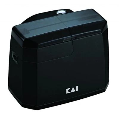 Afbeelding van KAI Elektrische slijper AP 118S 15 hoek met keramische slijper, antislipvoeten, afmetingen 13,8 x 11,1 10,5 cm, inclusief polijsteenheid, extreem scherpe messenslijper