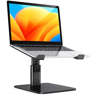 Afbeelding van Babacom laptopstandaard, laptopstandaard van aluminium, 8 in hoogte verstelbaar, ergonomische compatibel met MacBook, Air, Pro en meer laptops 10 tot 16 inch