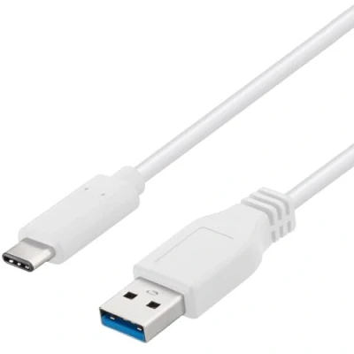 Afbeelding van PremiumCord Ku31ca1w USB C naar 3.0 aansluitkabel 1 m, tot 5 Gbit/s, SuperSpeed 3.1 type (mannelijk) A datakabel, drievoudige afscherming, wit, kabellengte meter