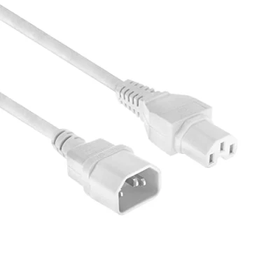 Afbeelding van ACT Netsnoer C14 C15 wit 1,2 m (1.20 m), Stroomkabel