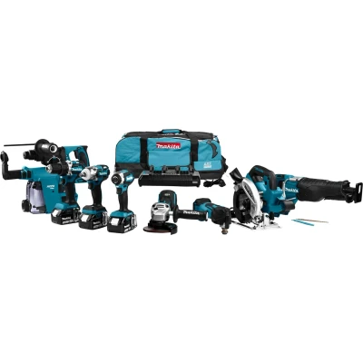 Afbeelding van Makita DLX8026TW1 18V Combiset voor (slag)schroeven, (klop)boren, slijpen, zagen en monteren met