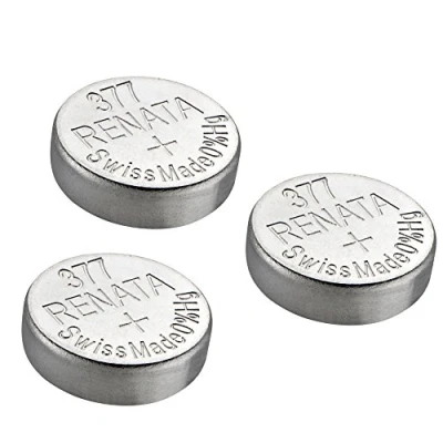 Afbeelding van Zwitserse horlogebatterij Renata 377, SR626SW of AG4 (1,5 V) 3 x 377 SR 626 SW zilver