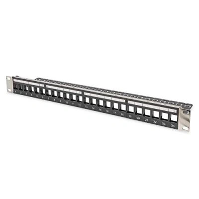 Afbeelding van Digitus Patch Panel 24 poorten Netwerkpatchpaneel 483 mm (19) Zonder connectoren 1 HE Zwart